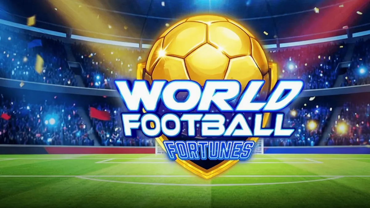 Tampilan visual slot World Football Fortunes dengan tema stadion sepak bola yang meriah.
