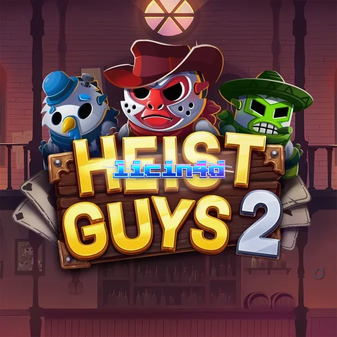 Tampilan visual slot Heist Guys 2 dengan tema perampokan